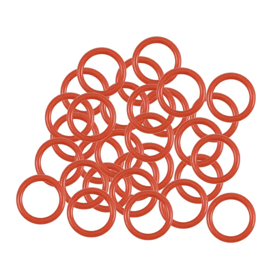 uxcell Silicone O-Ring, 10mm OD, 8mm ID, 1mm Width | Wide Temperature Range, High Resistance — 6.5mmx4.5mmx1mm