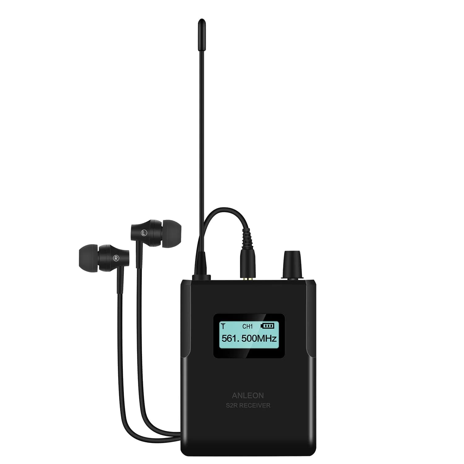 ANLEON S2R Receiver 561-568MHz | 6 UHF Channels, High S/N Ratio, 1 Receiver & Earphone - main product image