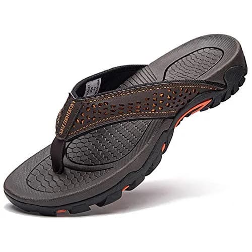 GUBARUN Flip Flops for Men Thong Sandals Lightweight Shoes for Outdoor and Indoor (Brown 16) | Comfortable & Durable thumbnail 1