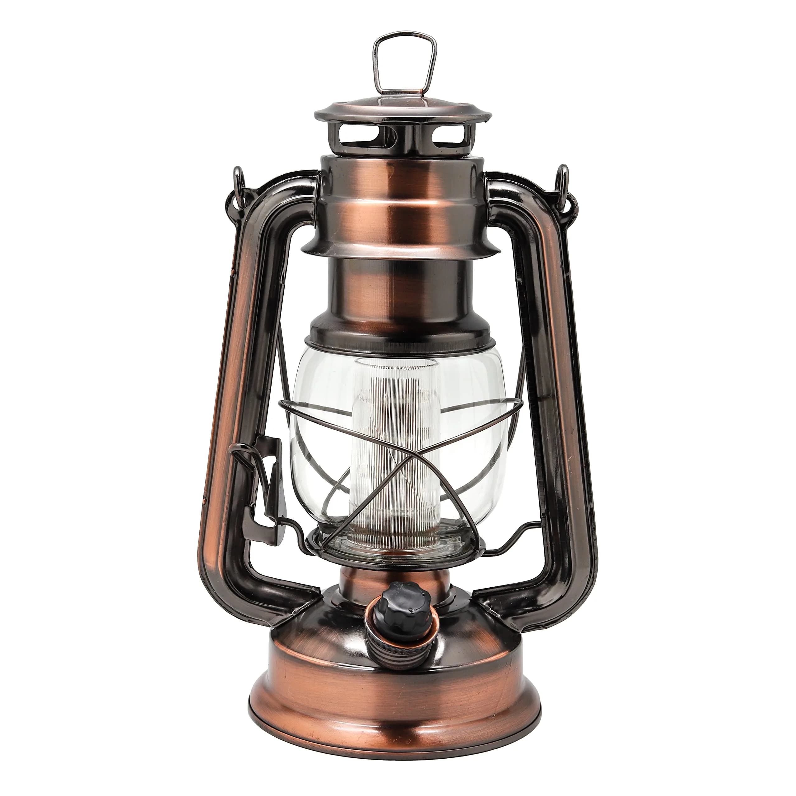 YAKii LED Vintage Lantern Metal Hanging Hurricane 34.29cm (13.5") | Dimmable Warm White Light for Power Outages & Camping - main product image