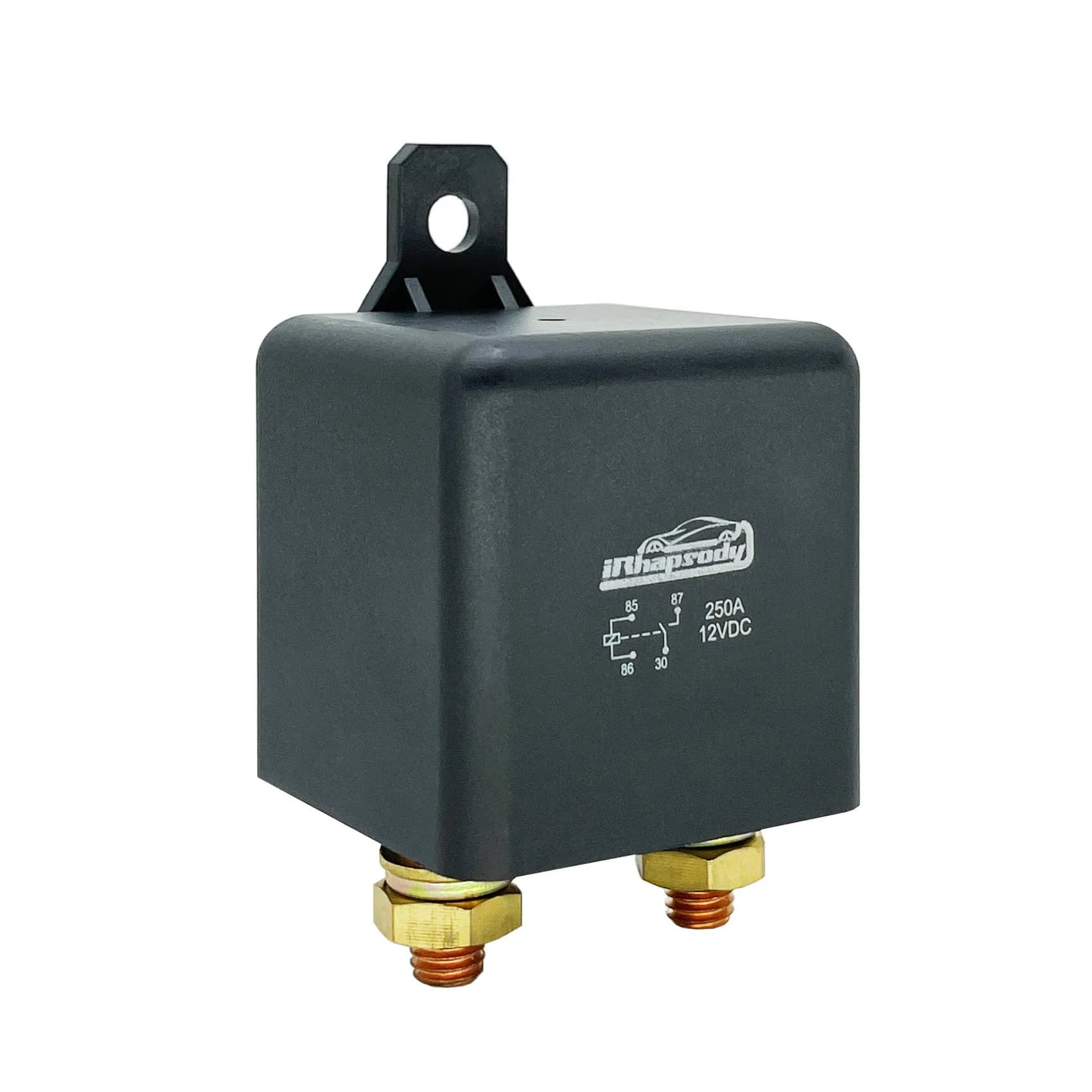 iRhapsody 12V DC 200A Continuous Duty SPST 4-Pin High Power Relay | Split Charge Relay for Automotive — 12v-250a-4pin