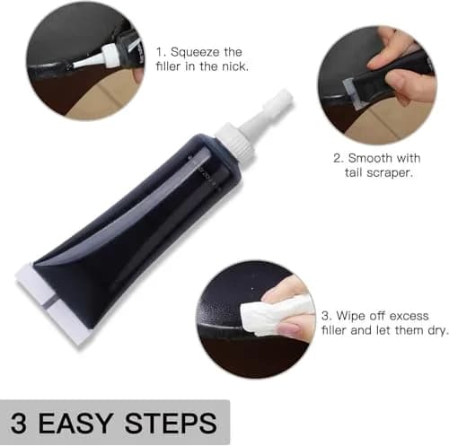 SEISSO 12 Colors Leather Repair Kit | Heavy Duty Vinyl, for Furniture Car Seats Couches Sofa Shoes Boat, Purses Jacket Leather Paint thumbnail 8