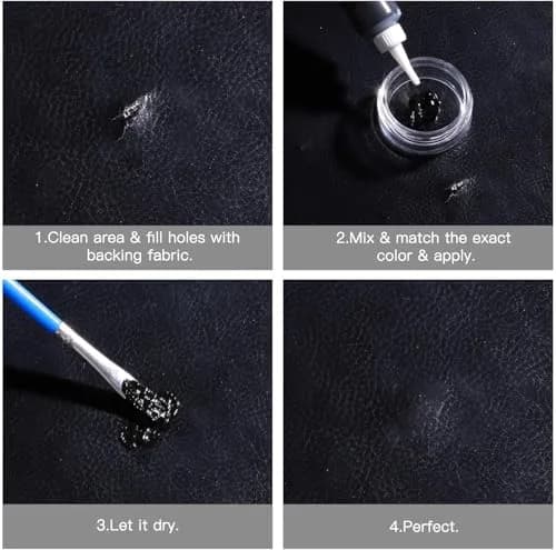 SEISSO 12 Colors Leather Repair Kit | Heavy Duty Vinyl, for Furniture Car Seats Couches Sofa Shoes Boat, Purses Jacket Leather Paint thumbnail 9