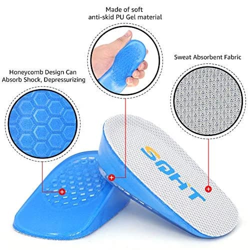 SQHT Heel Lift for Achilles Tendonitis, Heel Pain & Leg Discrepancy | 1.4" Height Boost for Men & Women thumbnail 2