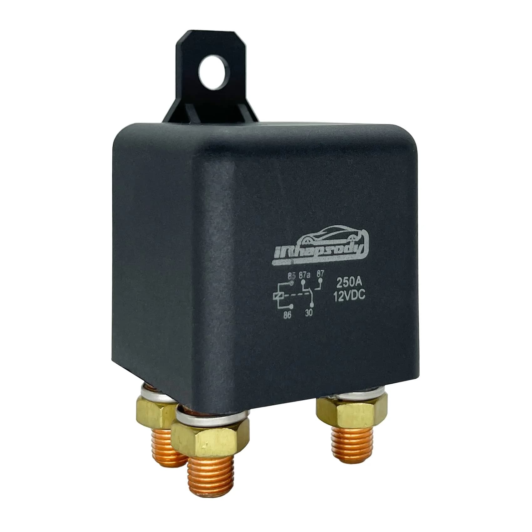 iRhapsody 12V DC 200A Continuous Duty SPST 4-Pin High Power Relay | Split Charge Relay for Automotive — 12v-250a-5pin