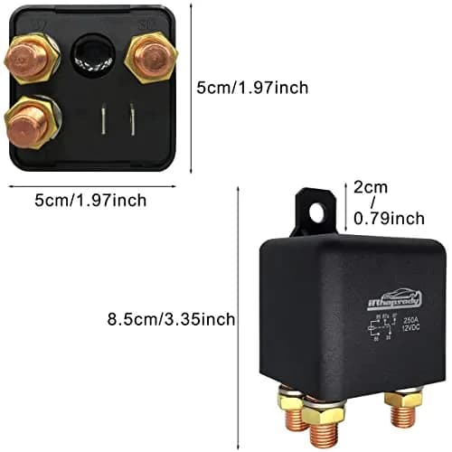 iRhapsody 250A Continuous Duty SPDT 5-Pin Relay 12VDC | High Power Split Charge Switch thumbnail 4