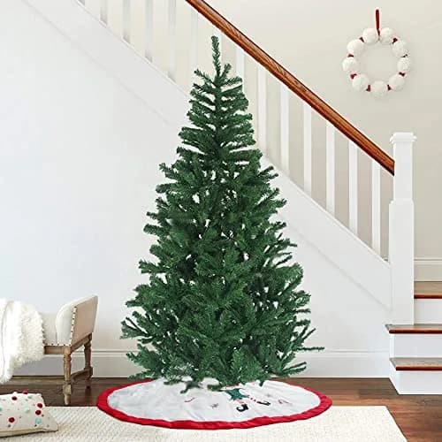 Zpiio Tree Skirt 48 inch | Rustic Embroidered Elf Design, Soft Padding, Large Size for Christmas Tree thumbnail 9