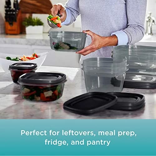 Rubbermaid EasyFindLids Food Storage Containers with SilverShield Antimicrobial Protection, 42-Piece Set, BPA-Free, Grey | Airtight & Nesting Kitchen Pantry Storage thumbnail 4