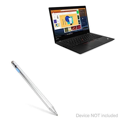 BoxWave AccuPoint Active Stylus for Lenovo ThinkPad X13 | Ultra-Fine 2mm Tip, 12H Battery, Metallic Silver thumbnail 1