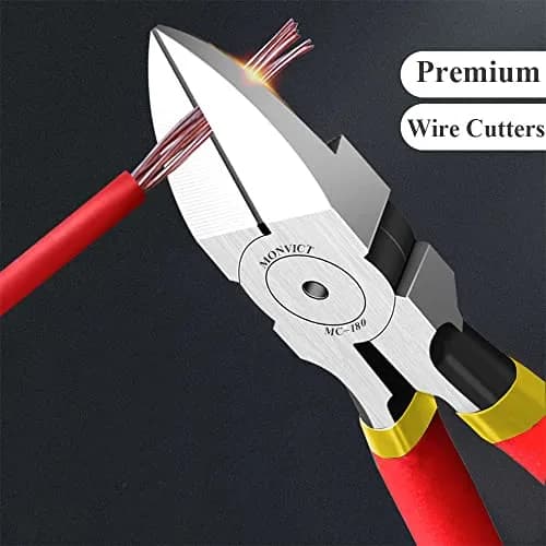 MONVICT 6 Inch Precision Flush Wire Cutters | Heavy Duty Chrome Vanadium Steel thumbnail 5