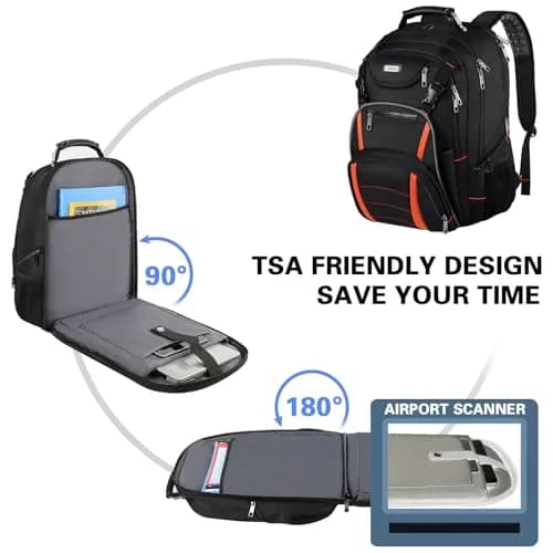 YALIXIAN Extra Large 18.4 Inch Laptop Backpack 55L (46.5cm x 41.4cm x 25.9cm) | Water Resistant RFID Anti-Theft Travel Backpack thumbnail 4