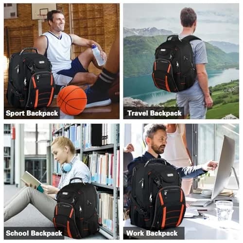 YALIXIAN Extra Large 18.4 Inch Laptop Backpack 55L (46.5cm x 41.4cm x 25.9cm) | Water Resistant RFID Anti-Theft Travel Backpack thumbnail 7