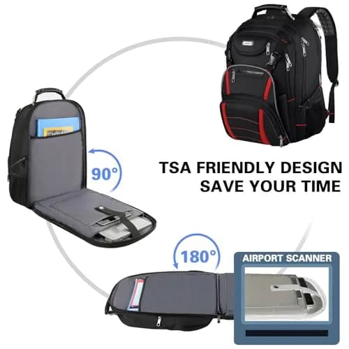 YALIXIAN 18.4'' Laptop Backpack 55L Water Resistant RFID Anti-theft USB Port thumbnail 4
