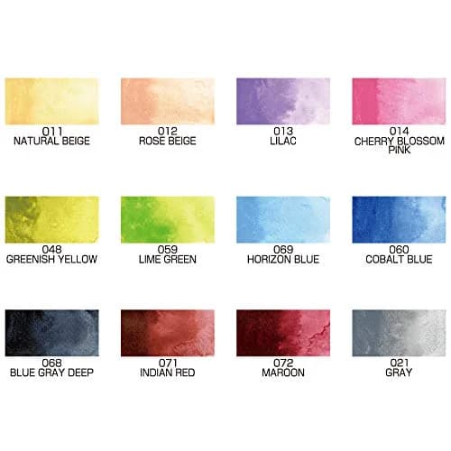 Kuretake Gansai Tambi Watercolor Paint Set, 12 Nuance Colors, 180g (6.35 oz) | Professional Grade Art Paint thumbnail 2