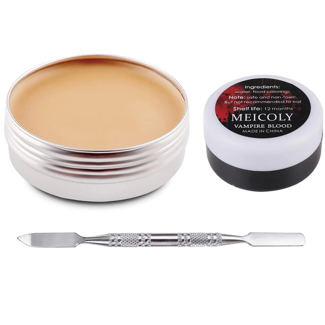 MEICOLY SFX Makeup Kit with Scar Wax & Blood Gel | Realistic Special Effects for Cosplay & Halloween — scar wax kit,02