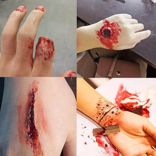 MEICOLY SFX Makeup Kit with Scar Wax, Spatula & Fake Blood Gel | Realistic Special Effects for Cosplay & Halloween thumbnail 2