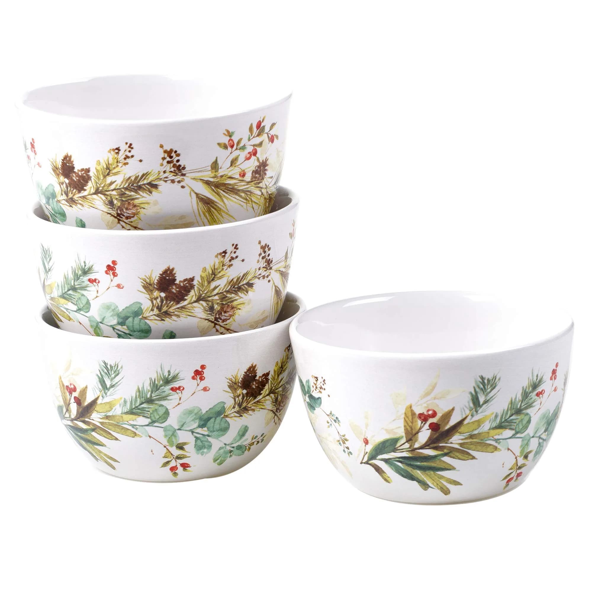 Certified International Christmas Story 22 oz Ceramic Bowls | Festive Holiday Serveware - main product image