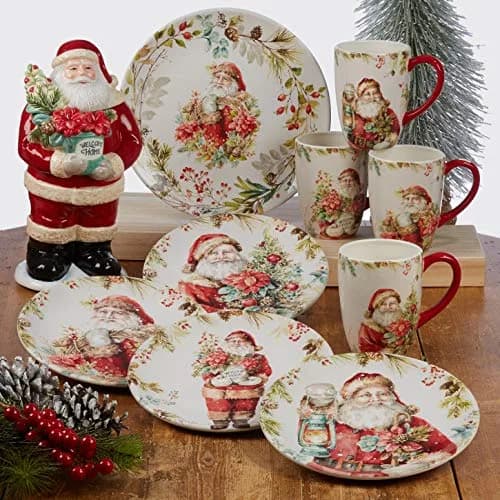 Certified International Christmas Story 11" Dinner Plates | Festive Santa Design, Large, Set of 4 thumbnail 3