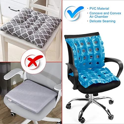 SUNSHINE-MALL Office Chair Cushions, air Cushion seat, sit Cushion, with air Vent, 19 inch, Blue | Ergonomic Seat Support for Office & Wheelchair thumbnail 5