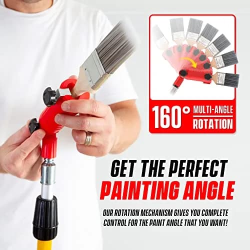 Colbent Multi-Angle Paint Brush Extender - High Ceiling Edger Tool, Extension Pole Attachments | 1-3 Inches Wide thumbnail 2