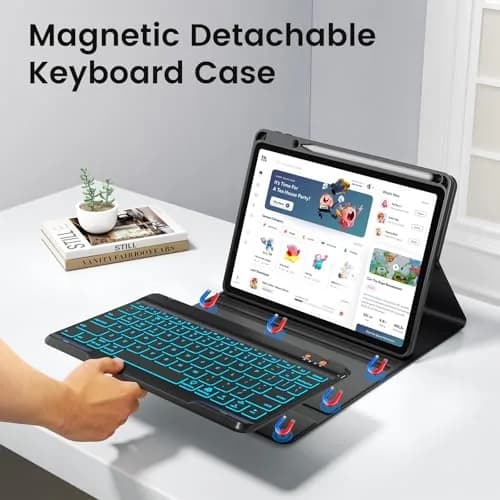 BLUTLOTUS Keyboard Case for iPad 5th/6th Gen 9.7 Inch | Wireless Backlit Detachable Keyboard thumbnail 6