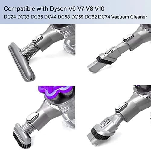 Garbage fighter Replacement Attachments Tools Brush Kit for Dyson V6 V7 V8 V10 DC24 DC33 DC35 DC44 DC58 DC59 DC62 DC74 | 4-piece vacuum accessory set thumbnail 3