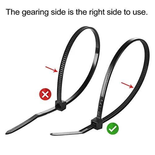 XHF Black Cable Tie Mounts with Zip Ties & Screws | 100pcs Mounts, 100pcs 8" Zip Ties, 100pcs Screws thumbnail 3