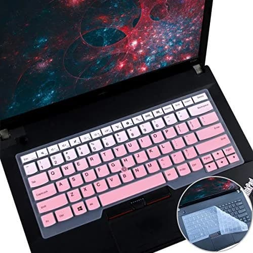 i-Tensodo OmbrePink+Clear 2-Pack Silicone Keyboard Cover for 14" Thinkpads | US Layout thumbnail 1