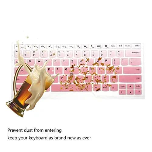 i-Tensodo OmbrePink+Clear 2-Pack Silicone Keyboard Cover for 14" Thinkpads | US Layout thumbnail 4