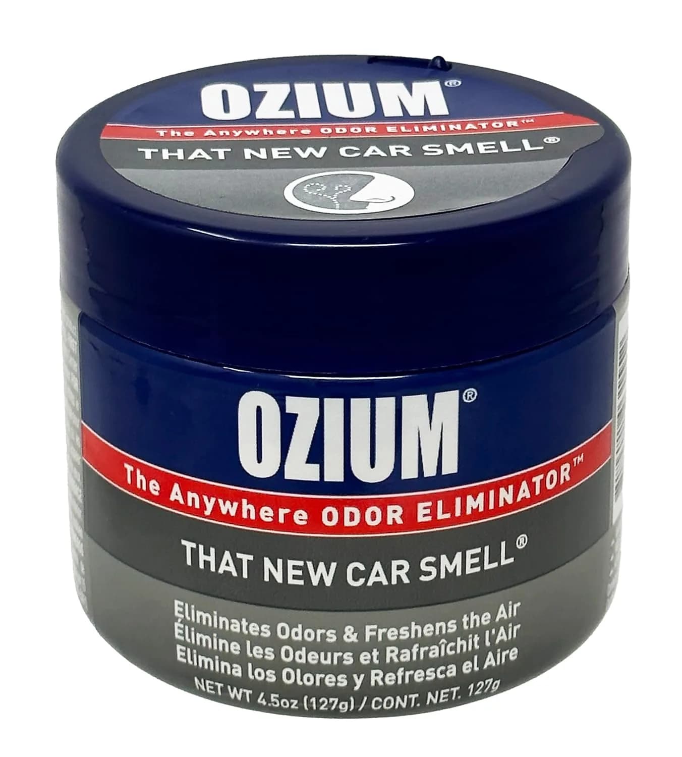 Ozium Odor Eliminating Gel Air Freshener Alternative 4.5 Oz (128g) Pack of 4 | Eliminates Stubborn Smoke Odors — New Car / 4.5 Ounce
