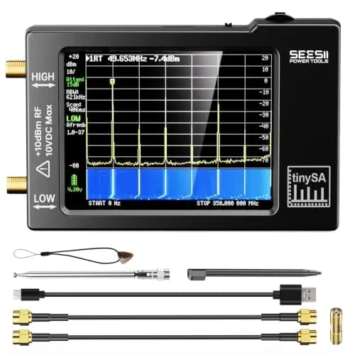 Seesii TinySA Spectrum Analyzer 0.1-960MHz | Portable RF Measurement & Signal Generator thumbnail 1