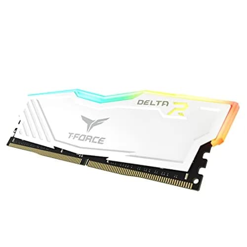 TEAMGROUP T-Force Delta RGB DDR4 16GB (2x8GB) 3600MHz CL18 White Desktop Gaming Memory Module Ram TF4D416G3600HC18JDC01 | High-Speed RAM for Gaming PCs thumbnail 6