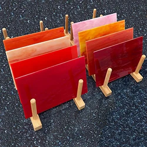 LITMIND Red Stained Glass Sheets Variety Pack 10.16cm x 15.24cm (4 x 6 inches) | 8 Sheets for Mosaic Art Projects thumbnail 3