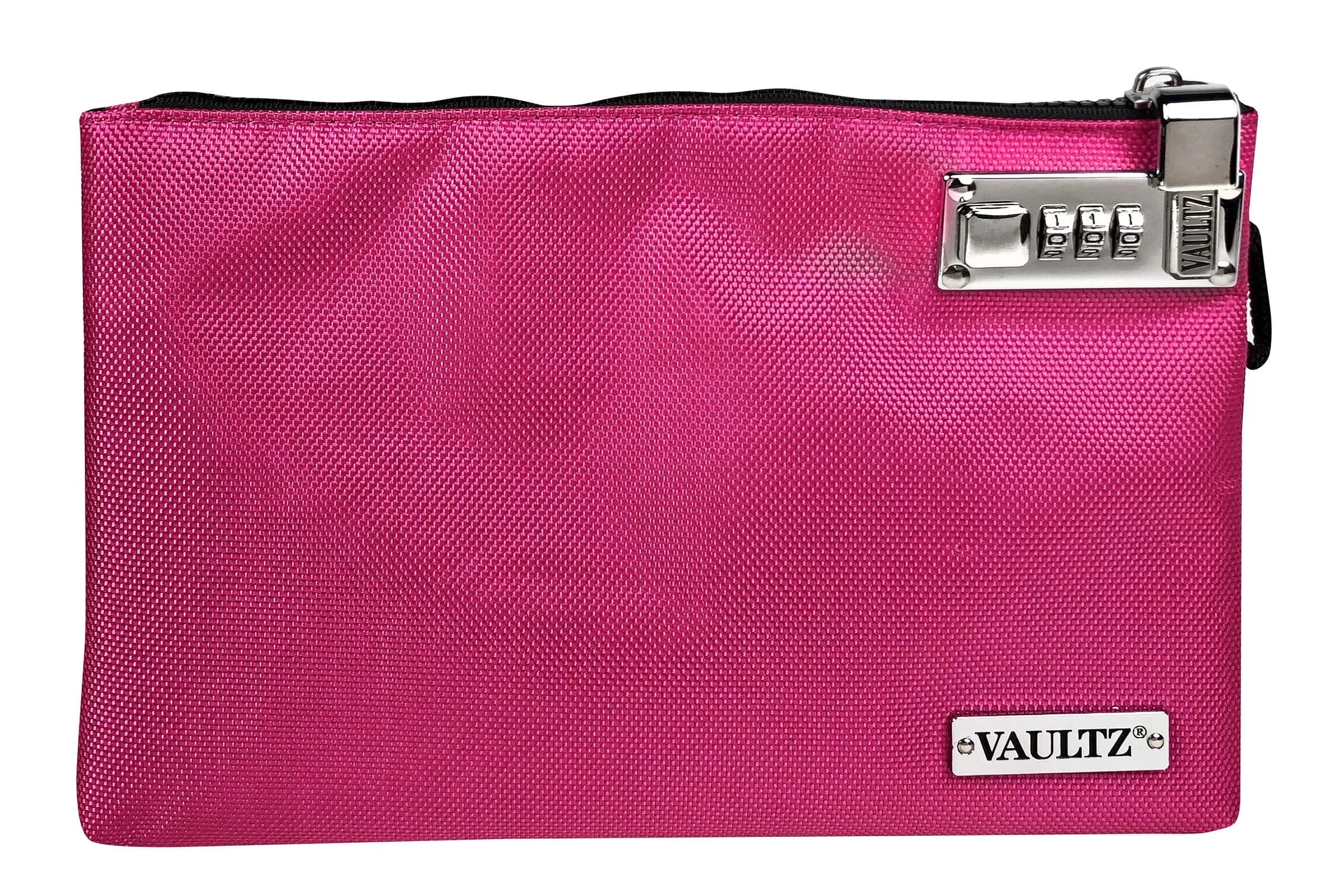Vaultz Locking Money Bag - 7 x 10 Inches, Pink | Secure Personal Valuables - main product image