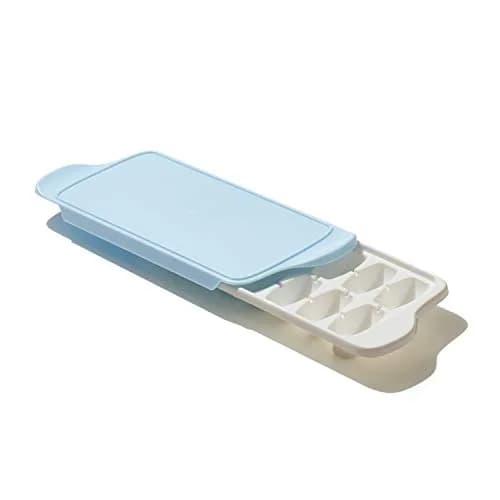 OXO Good Grips Flexible Ice Cube Tray with Lid - 2 Pack, Blue & White | Easy Release Rounded Cubes thumbnail 8