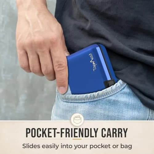 TopMost Aluminum Credit Card Holder, RFID Blocking Wallet for Women & Men | Compact, Stylish & Secure thumbnail 3