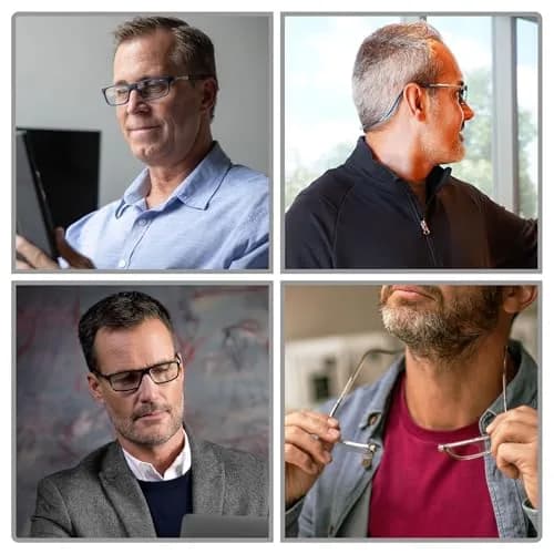 Clic Magnetic Reading Glasses - Executive XL (XL-XXL) - Rigid Headband | Neck Hanging, Durable, Adjustable Fit, Tortoise, +1.25 thumbnail 4