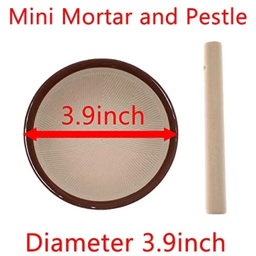 Konatu Ceramic Suribachi Mortar and Pestle Set with Maple Pestle, 10.2 cm (4 inch) Diameter | Traditional Japanese Cookware for Herbs & Spices thumbnail 2