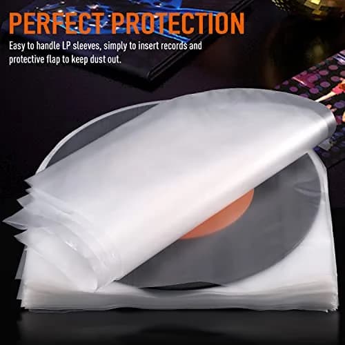Facmogu 7 Inch Vinyl Record Sleeves | Anti-Static Inner Sleeves for LPs | 100 Pack thumbnail 6