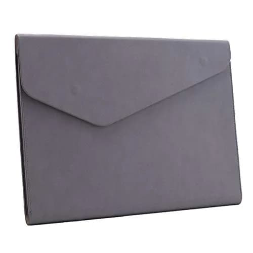 enyuwlcm PU Leather A4 File Folder Waterproof Document Holder Gray | Elegant & Large Capacity thumbnail 1
