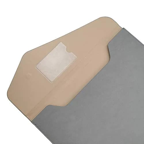 enyuwlcm PU Leather A4 File Folder Waterproof Document Holder Gray | Elegant & Large Capacity thumbnail 5