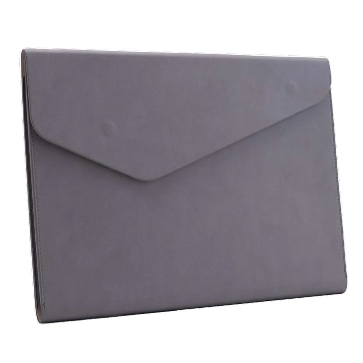 enyuwlcm PU Leather A4 File Folder Waterproof Document Holder Gray | Elegant & Large Capacity - main product image