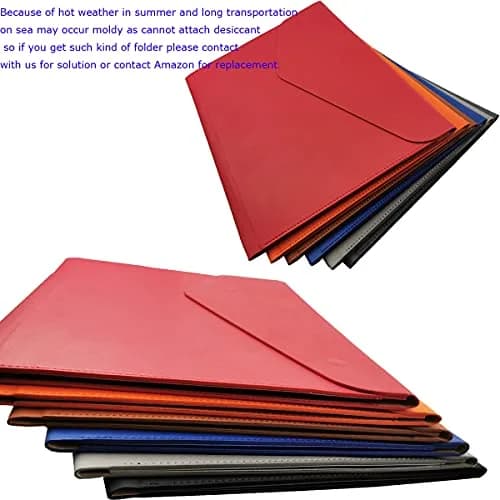 enyuwlcm PU Leather A4 File Folder Waterproof Document Holder with Magnetic Closure Brown | Elegant & Large Capacity thumbnail 7