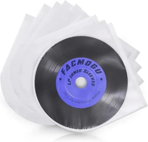 Facmogu 100PCS 10 Inch Anti-Static LP Inner Sleeves | Protect Your Vinyl from Dust & Scratches thumbnail 1