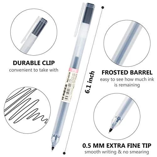 XSG Black Gel Pens 0.5mm Fine Point | Smooth Ink Flow for Office & School thumbnail 4