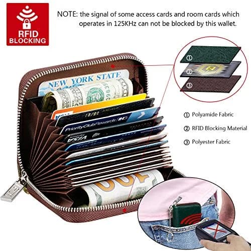 FurArt RFID Blocking Zipper Wallet for Women & Unisex Adults | 11 cm (4.3") x 8 cm (3") x 2 cm (0.9") thumbnail 5