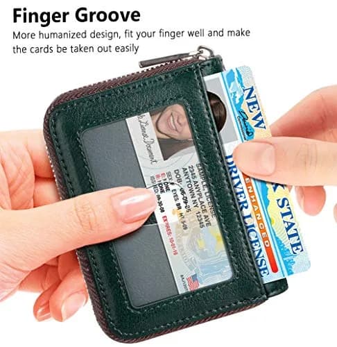 FurArt RFID Blocking Zipper Wallet for Women & Unisex Adults | 11 cm (4.3") x 8 cm (3") x 2 cm (0.9") thumbnail 2