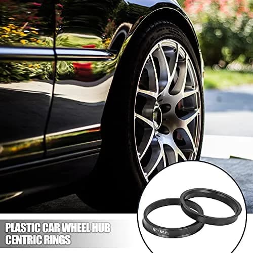 X AUTOHAUX Plastic Hub Centric Rings 67.1mm OD to 60.1mm ID | Eliminate Steering Wheel Vibrations thumbnail 2