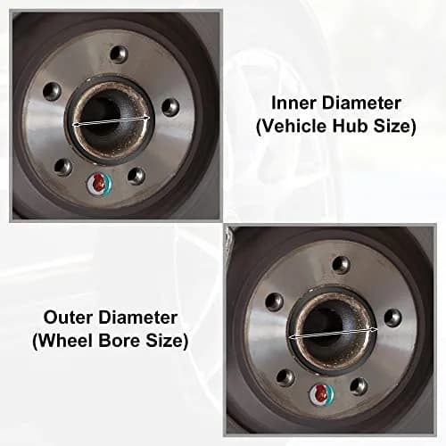 X AUTOHAUX Plastic Hub Centric Rings 67.1mm OD to 58.1mm ID, 4-Piece Set | Eliminate Steering Wheel Vibrations thumbnail 4