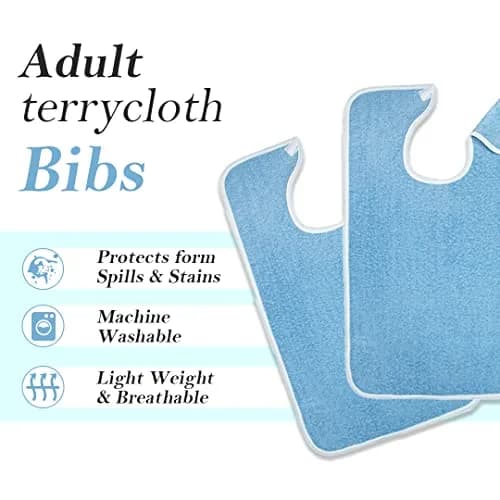 Avalon Towels Adult Bibs for Women & Men | 18" x 30" Full Coverage, Reusable & Washable thumbnail 5